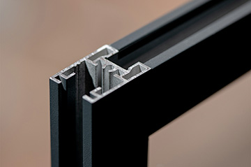 profil assemblé verrière aluminium noir