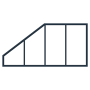 configuration verrière pan coupé